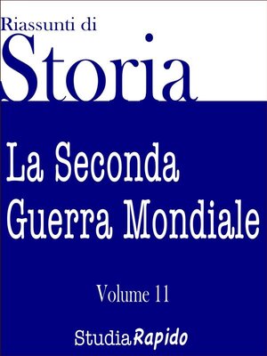 cover image of Riassunti di Storia--Volume 11